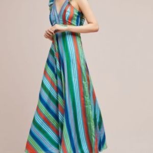 Anthropologie Anupamaa Silk Summer School Maxi Dress-NOS